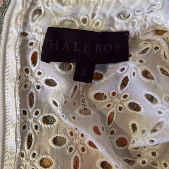 Halebob white eyelet peplum top S - Picture 2 of 2